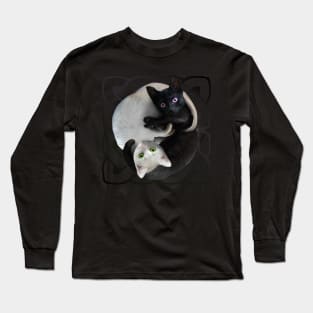 Yin Yang Cats Long Sleeve T-Shirt